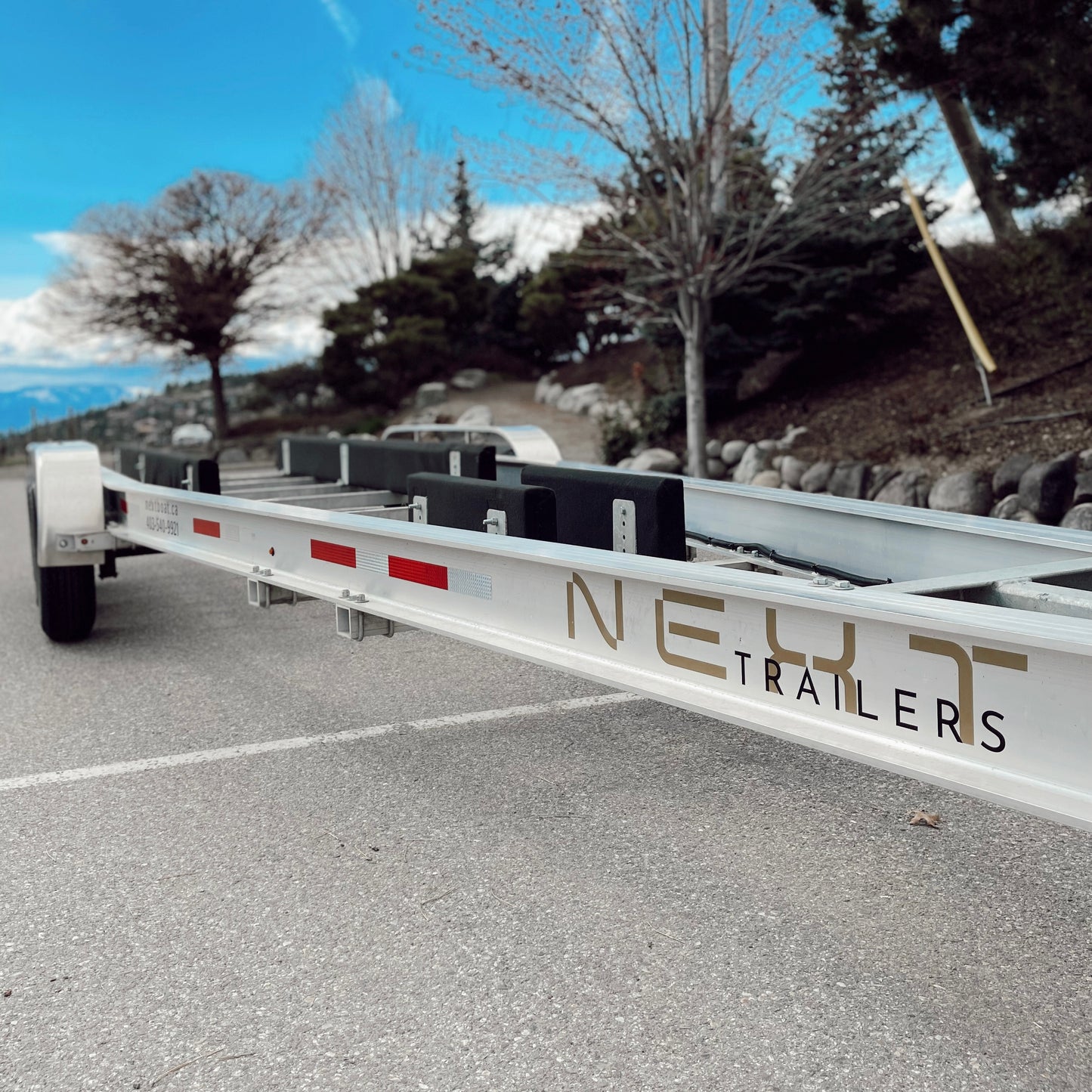 Next Boat Trailers Nautia Side View With Logo